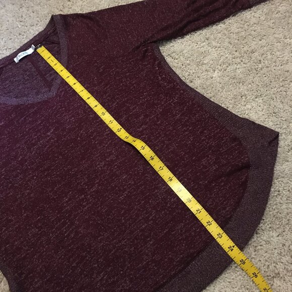 Y2K Ricki's Marled Maroon Pullover Knit Sweater Top - Picture 13 of 14